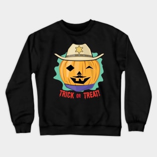 Sheriff Halloween Pumpkin - Funny Crewneck Sweatshirt